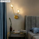 GobekUsa Minimalistic Brass Branch Wall Light with Ball Glass Sconce - Bedroom Lighting Fixture