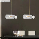 GobekUsa Minimalistic Brass Pendant Light with Translucent Glass Shade for Dining Table