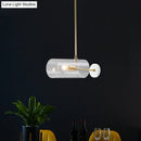 GobekUsa Minimalistic Brass Pendant Light with Translucent Glass Shade for Dining Table