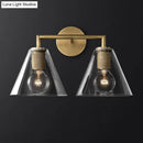 GobekUsa Minimalistic Brass Wall Sconce with Clear Glass for Bedside Lighting