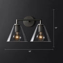 GobekUsa Minimalistic Brass Wall Sconce with Clear Glass for Bedside Lighting