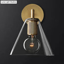 GobekUsa Minimalistic Brass Wall Sconce with Clear Glass for Bedside Lighting