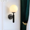 GobekUsa Minimalistic Glass Wall Sconce - Ball Shade Corridor Light (1-Head)