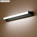 GobekUsa Minimalistic LED Vanity Sconce Bathroom Wall Light - Black, Tubular Acrylic Shade (16"/20"/24" L)