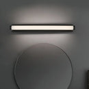 GobekUsa Minimalistic LED Vanity Sconce Bathroom Wall Light - Black, Tubular Acrylic Shade (16"/20"/24" L)
