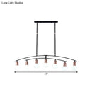 GobekUsa Minimalistic Linear Chandelier - 5/7 Lights, Black/White Metal Finish, Island Light