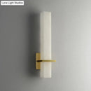 GobekUsa Minimalistic Marble Wall Sconce - White LED Light for Aisle, Wall Mounted