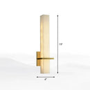 GobekUsa Minimalistic Marble Wall Sconce - White LED Light for Aisle, Wall Mounted