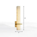 GobekUsa Minimalistic Marble Wall Sconce - White LED Light for Aisle, Wall Mounted