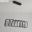 GobekUsa Minimalistic Metal LED Island Light Fixture in Black for Dining Room Ceilings