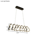 GobekUsa Minimalistic Metal LED Island Light Fixture in Black for Dining Room Ceilings