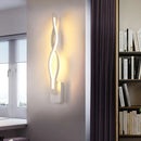 GobekUsa Minimalistic Metal LED Stairway Sconce in Warm/White Light - Black/White