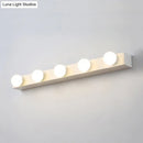 GobekUsa Minimalistic Black/White Finish Vanity Lighting Fixture – Open Bulb, 4/5 Heads Metal Wall Light for Bathroom