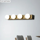 GobekUsa Minimalistic Black/White Finish Vanity Lighting Fixture – Open Bulb, 4/5 Heads Metal Wall Light for Bathroom