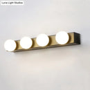GobekUsa Minimalistic Black/White Finish Vanity Lighting Fixture – Open Bulb, 4/5 Heads Metal Wall Light for Bathroom
