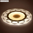 GobekUsa Minimalistic White Acrylic LED Wall Lamp for Bedroom - Diamond Twig Flower Design