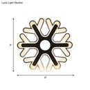 GobekUsa Minimalistic White Acrylic LED Wall Lamp for Bedroom - Diamond Twig Flower Design