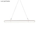GobekUsa Minimalistic White LED Pendant Light for Dining Room with Acrylic Shade - Rectangle Shape, Warm/White Light - Various Sizes Available