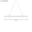 GobekUsa Minimalistic White LED Pendant Light for Dining Room with Acrylic Shade - Rectangle Shape, Warm/White Light - Various Sizes Available
