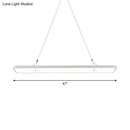 GobekUsa Minimalistic White LED Pendant Light for Dining Room with Acrylic Shade - Rectangle Shape, Warm/White Light - Various Sizes Available