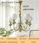 GobekUsa Cream Style LED Chandelier for Bedroom, Living Room, Dining Room