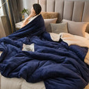 GobekUsa Cozy Dual Use Flannel Duvet Cover - Autumn Winter Warmth Blanket Quilt