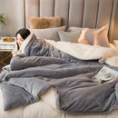 GobekUsa Cozy Dual Use Flannel Duvet Cover - Autumn Winter Warmth Blanket Quilt
