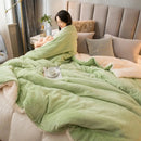GobekUsa Cozy Dual Use Flannel Duvet Cover - Autumn Winter Warmth Blanket Quilt