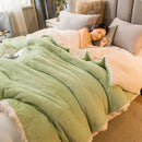 GobekUsa Cozy Dual Use Flannel Duvet Cover - Autumn Winter Warmth Blanket Quilt