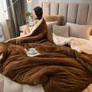 GobekUsa Cozy Dual Use Flannel Duvet Cover - Autumn Winter Warmth Blanket Quilt
