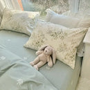 GobekUsa Double-Sided Floral Print Cotton Bedding Set - Queen Size Soft Duvet Cover Set