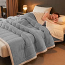 GobekUsa Cozy 3-Layer Coral Fleece Winter Blanket - Soft & Warm Bed Quilt
