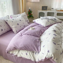GobekUsa Cartoon Heart Plant Floral Print 3Pcs Set (Duvet Cover + Pillowcases)