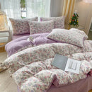 GobekUsa Cartoon Heart Plant Floral Print 3Pcs Set (Duvet Cover + Pillowcases)