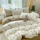 GobekUsa Cartoon Heart Plant Floral Print 3Pcs Set (Duvet Cover + Pillowcases)