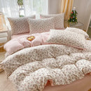 GobekUsa Cartoon Heart Plant Floral Print 3Pcs Set (Duvet Cover + Pillowcases)