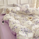 GobekUsa Cartoon Heart Plant Floral Print 3Pcs Set (Duvet Cover + Pillowcases)