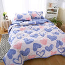 GobekUsa Daisy Print Quilted Summer Quilt Set in Soft Breathable Fabric
