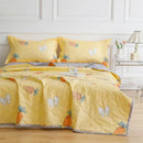 GobekUsa Daisy Print Quilted Summer Quilt Set in Soft Breathable Fabric