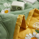 GobekUsa Daisy Print Quilted Summer Quilt Set in Soft Breathable Fabric