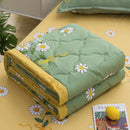 GobekUsa Daisy Print Quilted Summer Quilt Set in Soft Breathable Fabric