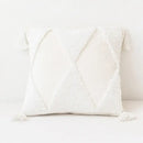 Mint green diamond tassel cushion cover living room corduroy pillow by Decorbites