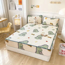 GobekUsa Cool Feeling Silky Summer Comforter & Latex Fitted Sheet Set