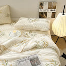 GobekUsa Cool Feeling Silky Summer Comforter & Latex Fitted Sheet Set