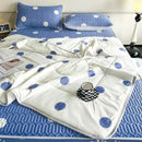 GobekUsa Cool Feeling Silky Summer Comforter & Latex Fitted Sheet Set