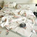 GobekUsa Cool Feeling Silky Summer Comforter & Latex Fitted Sheet Set