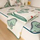 GobekUsa Cool Feeling Silky Summer Comforter & Latex Fitted Sheet Set