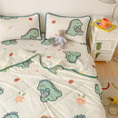 GobekUsa Cool Feeling Silky Summer Comforter & Latex Fitted Sheet Set