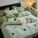 GobekUsa Full Matte Ant Velvet Winter Duvet Set Queen Bedding Warmth Fluffy Blanket
