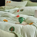 GobekUsa Full Matte Ant Velvet Winter Duvet Set Queen Bedding Warmth Fluffy Blanket